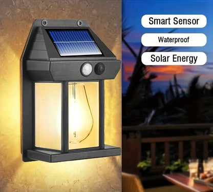 Tungsten Solar Powered Motion Sensor Wall Lamp