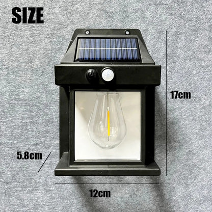 Tungsten Solar Powered Motion Sensor Wall Lamp