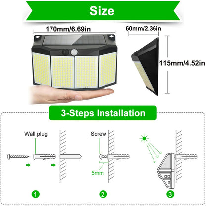 Super Bright 576 LED Solar Powered Motion Sensor Light