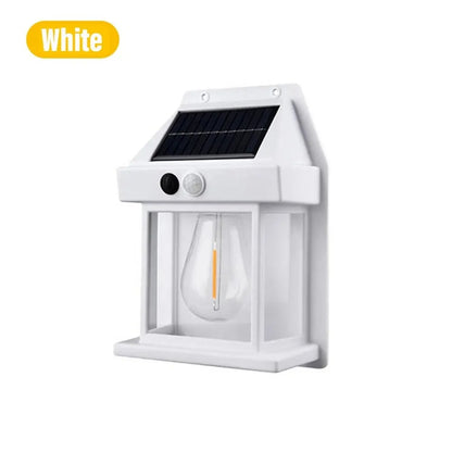 Tungsten Solar Powered Motion Sensor Wall Lamp