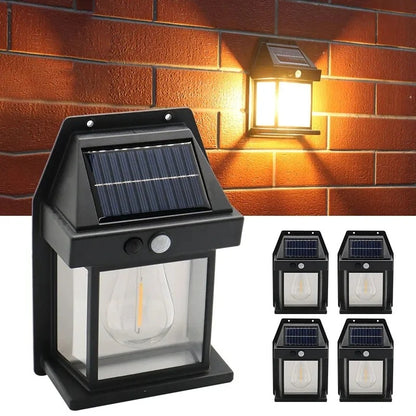 Tungsten Solar Powered Motion Sensor Wall Lamp