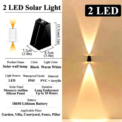 Solar Powered Up-and-Down Wall Light